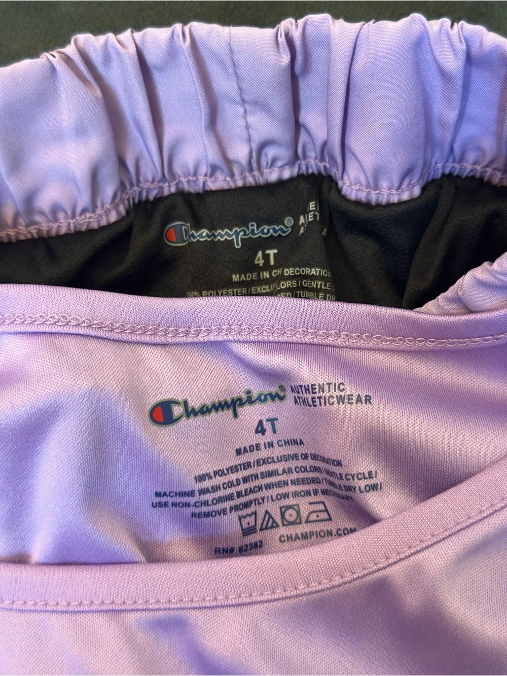 Champion Lavender and Black Girls' Logo Pajama Set